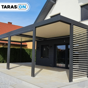 Pergola aluminiowa z dachem lamelowym Świdnik