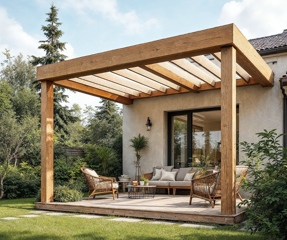 drewniana pergola ogrodowa