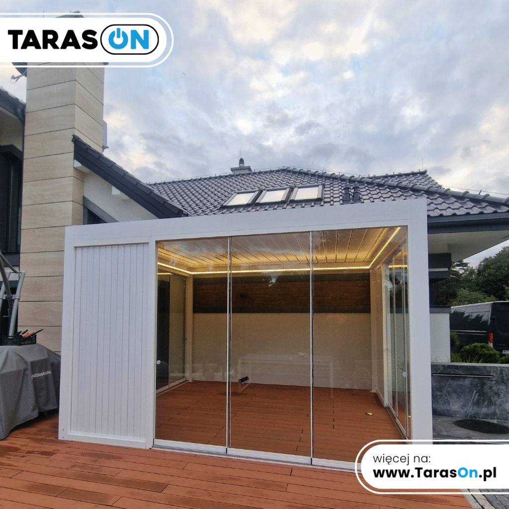 Pergola tarasowa aluminiowa Chruściele