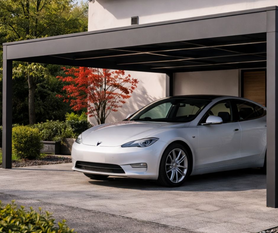 wiata garażowa z aluminium