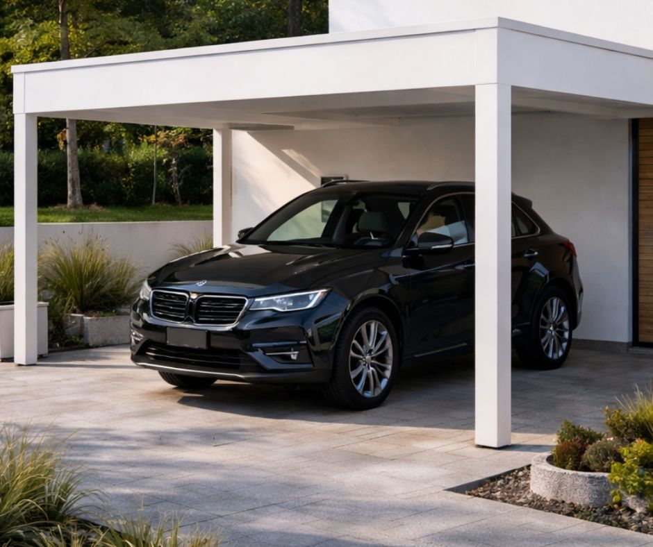 wiata garażowa z aluminium