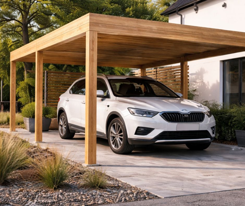 wiata garażowa z aluminium